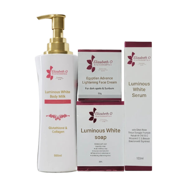 Luminous white brightening set with whitening serum – 4 piece
