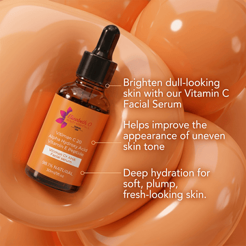 Vitamin C Facial Serum with Peptide, Vitamin E, Rose Hips, Green Tea & Hyaluronic Acid – 30ml