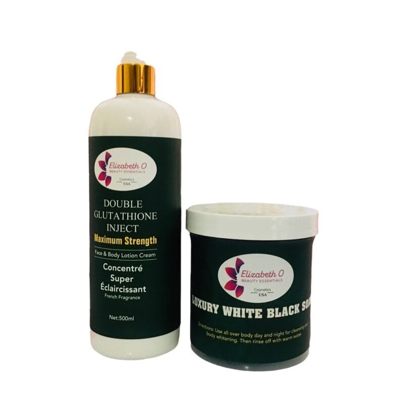 Luxury White Body Lotion & Snow White Black Soap 2 piece set
