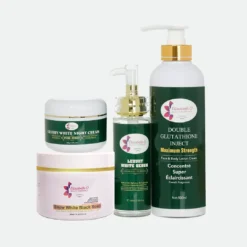 Luxury White Lotion with Whitening Black soap Set-4 piece set