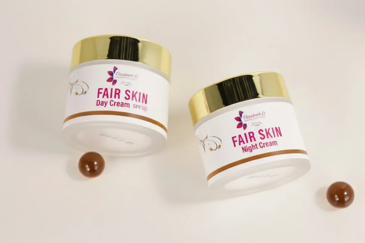night cream product packed in jar labeled as fair skin night cream